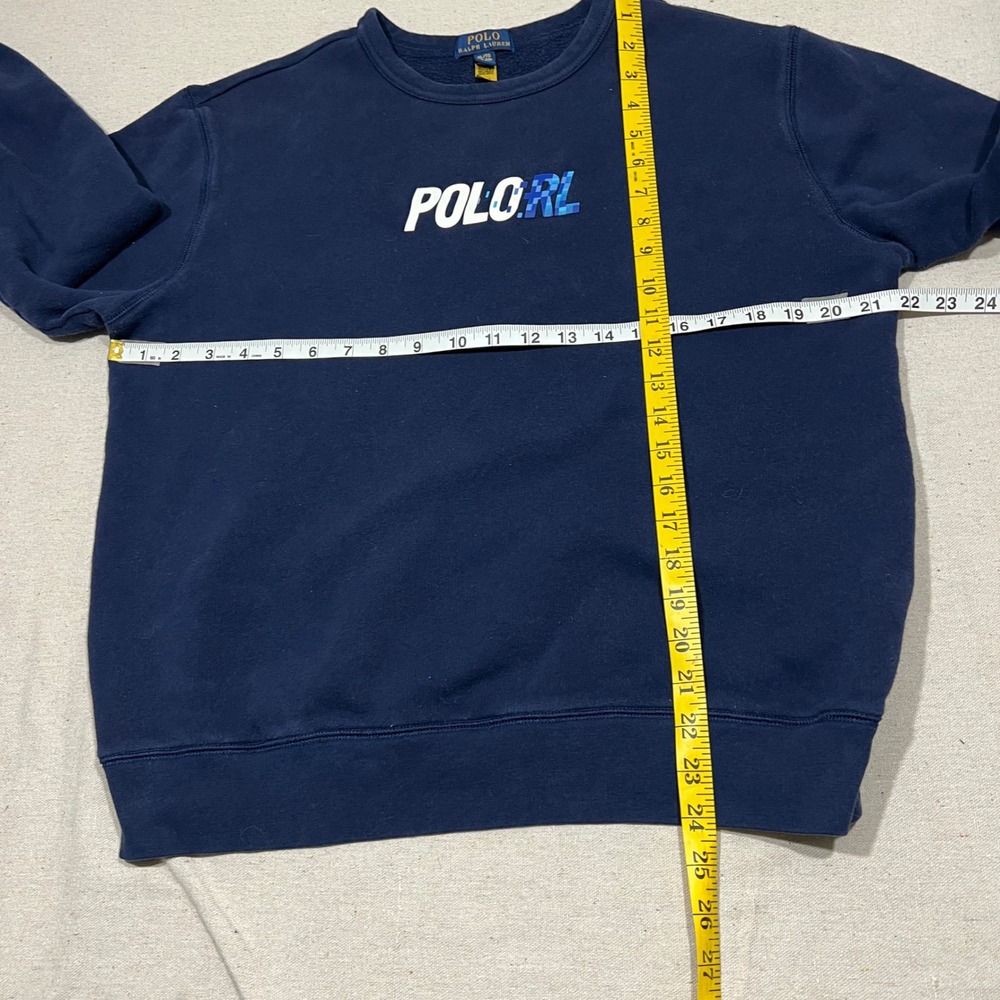 Polo Ralph Lauren‎ Kids Navy Blue Graphic Logo Sweatshirt Size XL TG 18 20 - Picture 7 of 7